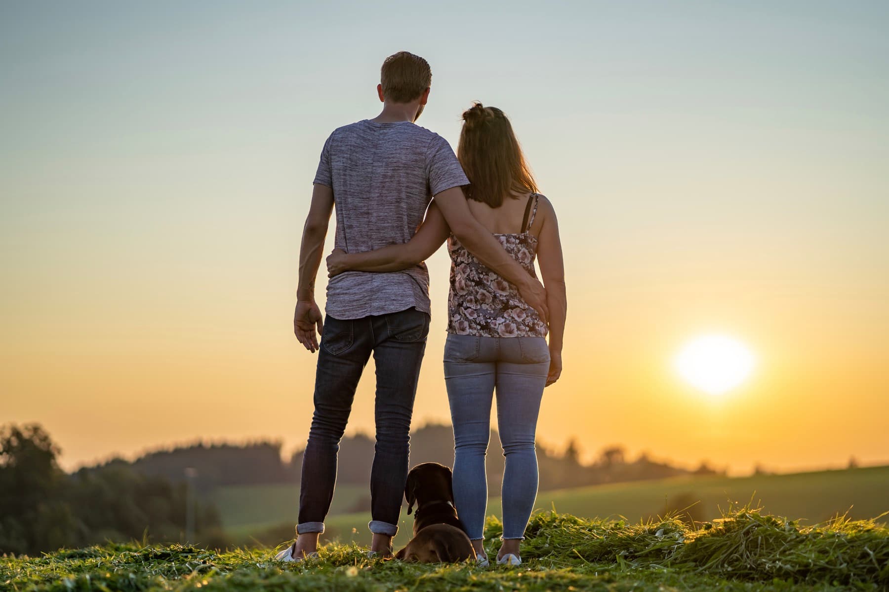 Fotoshooting Paerchen Sonnenuntergang